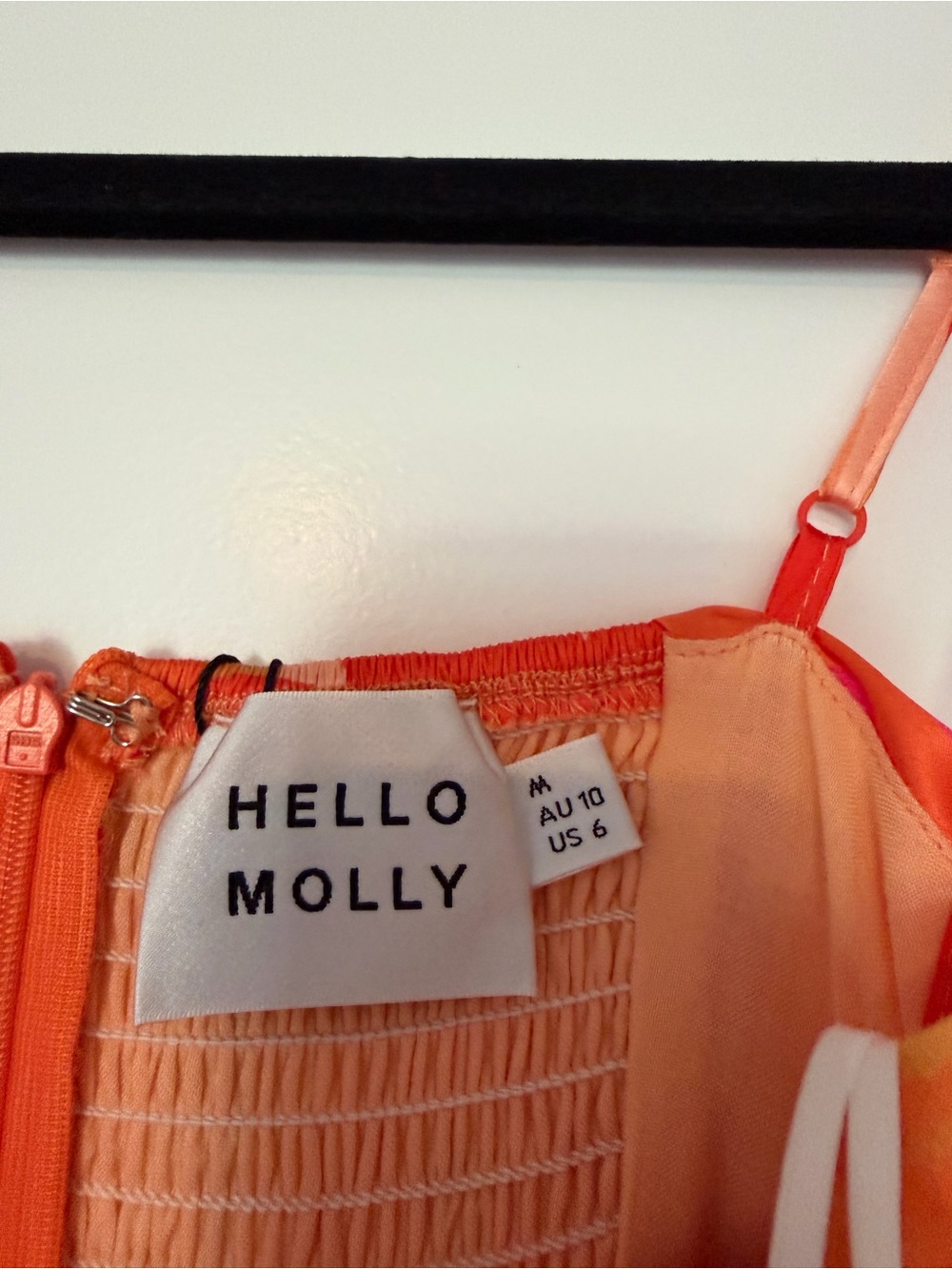 Hello Molly Coral-Orange Strappy Women’s Dress